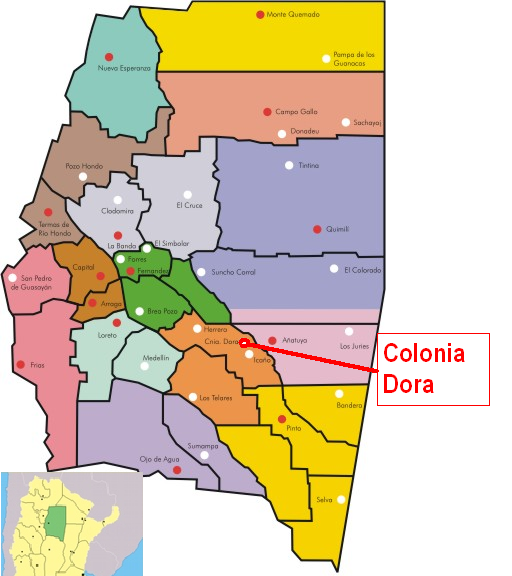 Colonia Dora ubicación